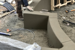 Liejamos betoninės lenktos sienelės