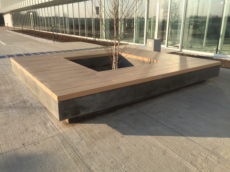 concrete bench
