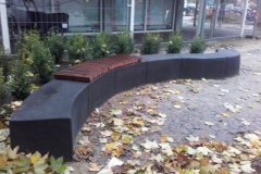 Betoformos betoniniai suoliukai miestui Concrete bench